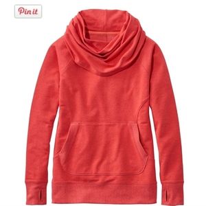 LLBEAN cowl neck pocket SWEATSHIRT XL